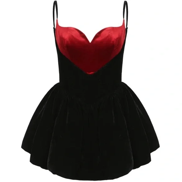 open lace back dress Nana Jacqueline Althea Velvet Maxi Dress in Red